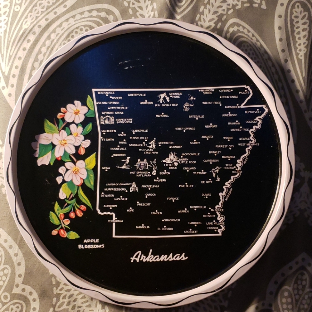 Vintage Arkansas State Tin Plate